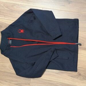 Spyder Kid's Black Jacket with Red Logo